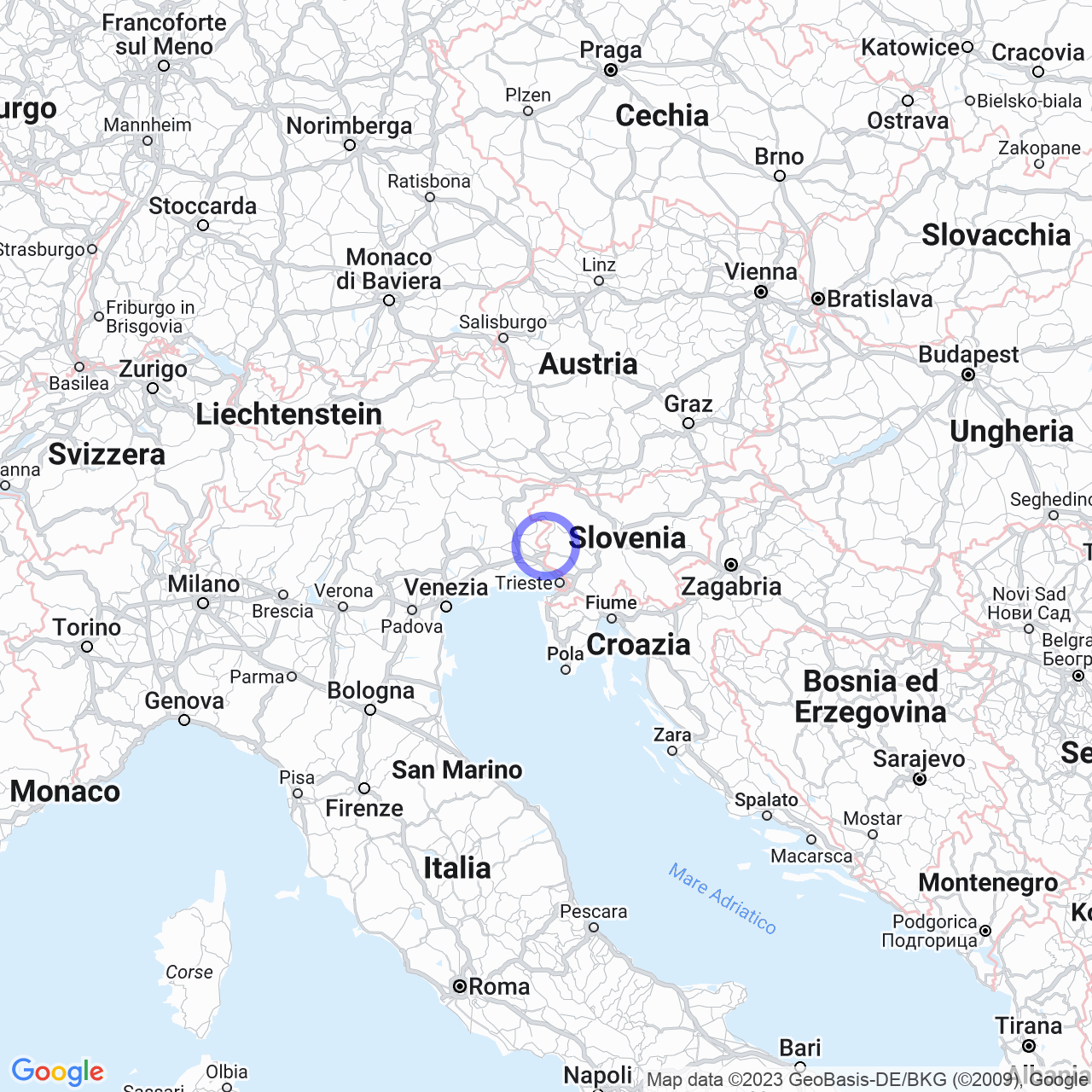 Mappa di Valerisce in San Floriano del Collio