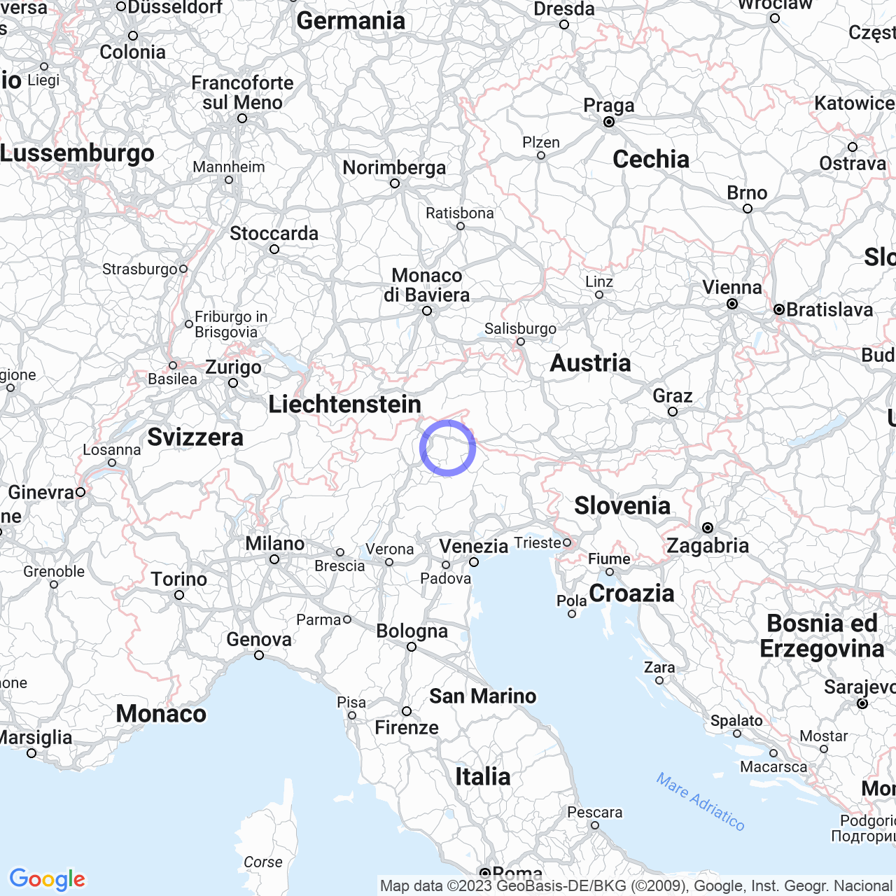 Mappa di Preroman in San Martino in Badia