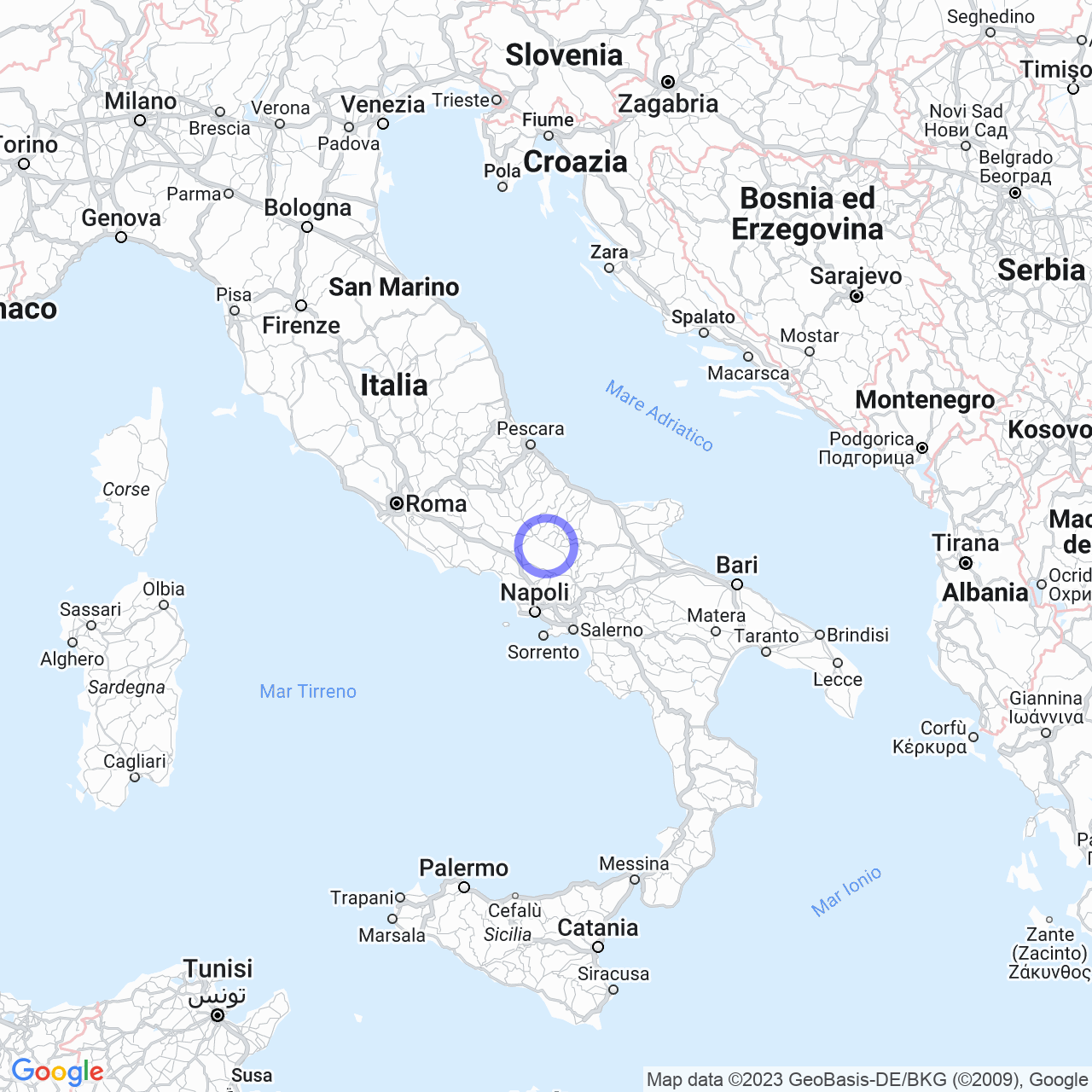 Mappa di Cerreto Sant'angelo in San Massimo