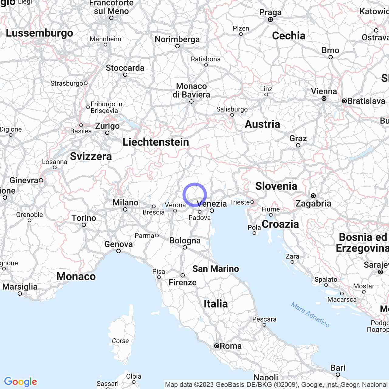 Mappa di Merlo in San Nazario