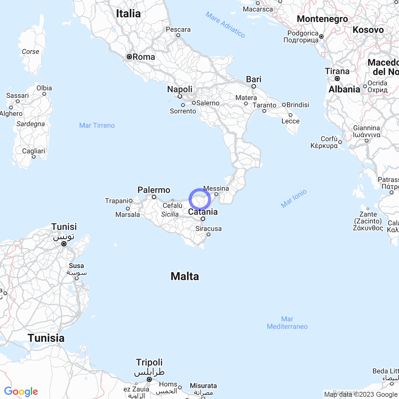 Mappa di Ramondino in San Piero Patti