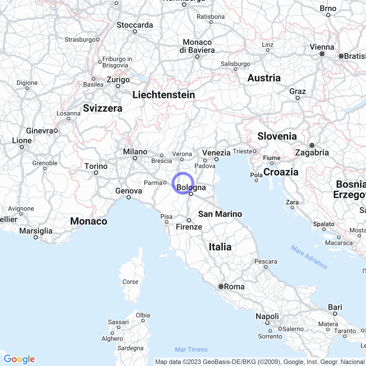 Mappa di San Silvestrino in San Prospero