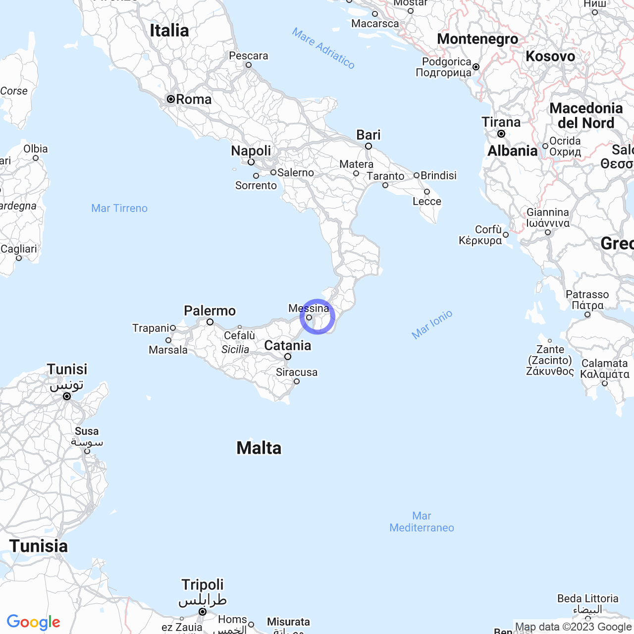 Mappa di Melia in San Roberto