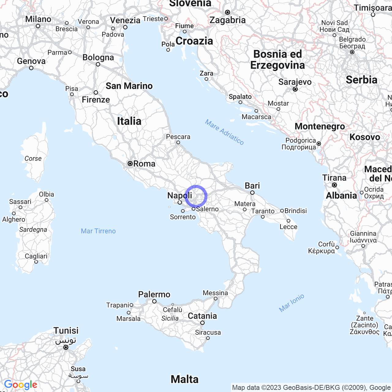 Mappa di Paoloni in Santa Paolina