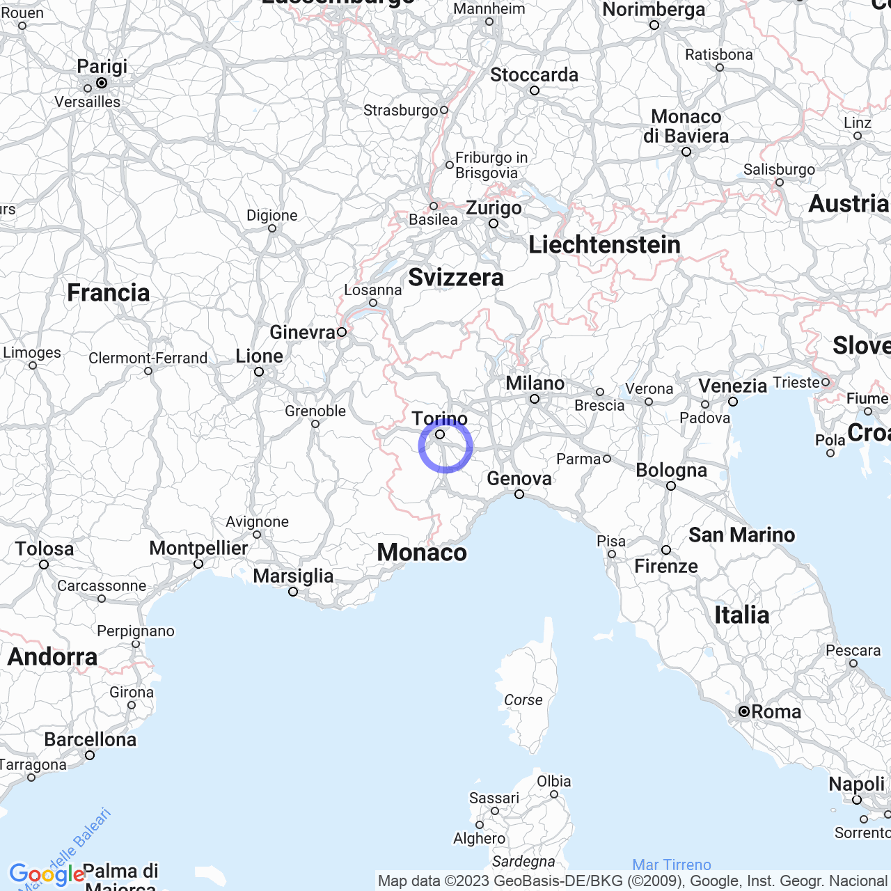 Mappa di Zona Industriale Guetto in Santena