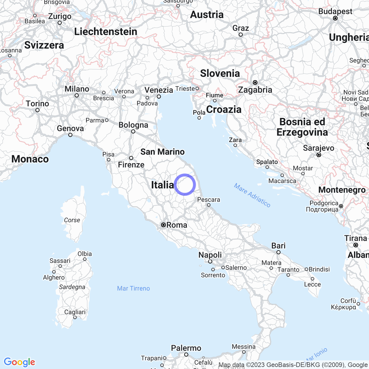 Mappa di Sasso Tetto e Villaggio Hermitage in Sarnano