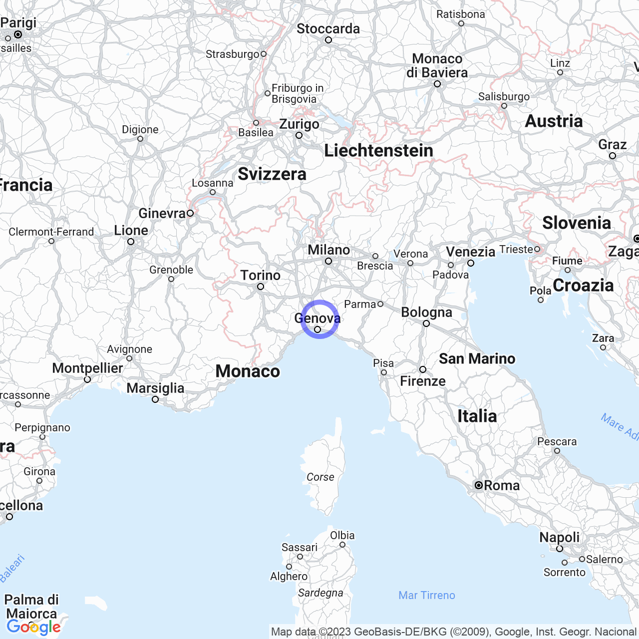 Mappa di Sorrivi in Savignone