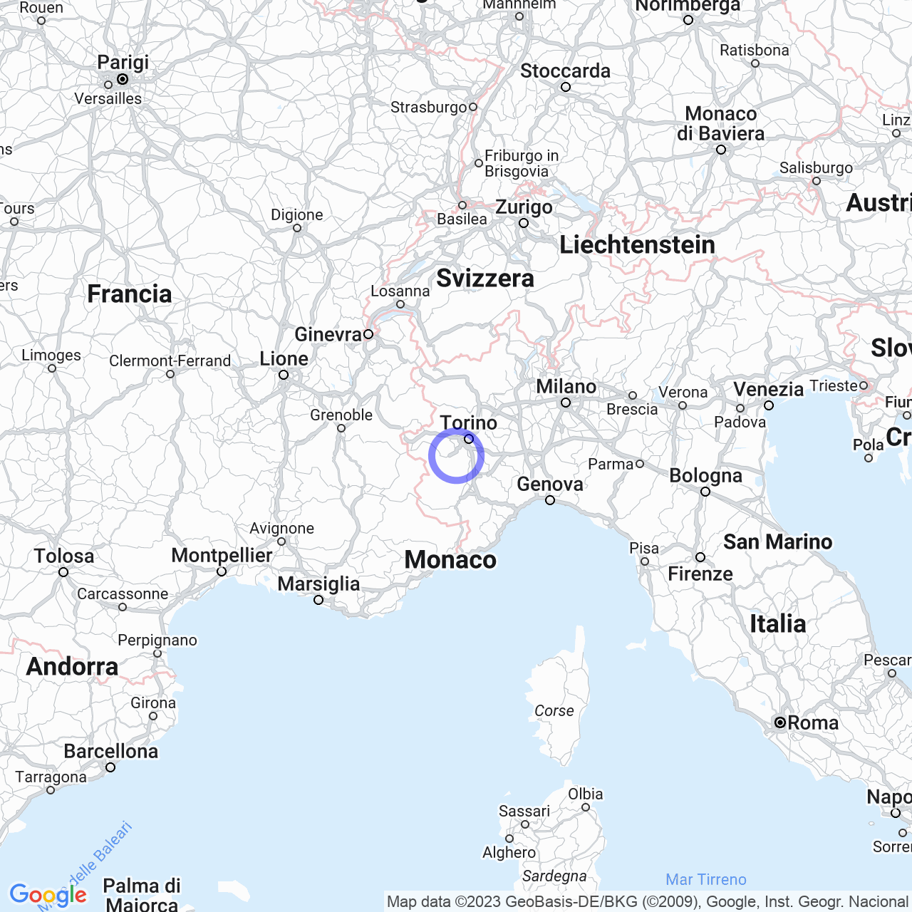 Mappa di Cascinassa in Scalenghe