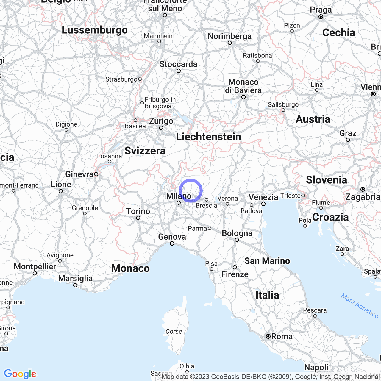 Mappa di Cassettone in Sedrina