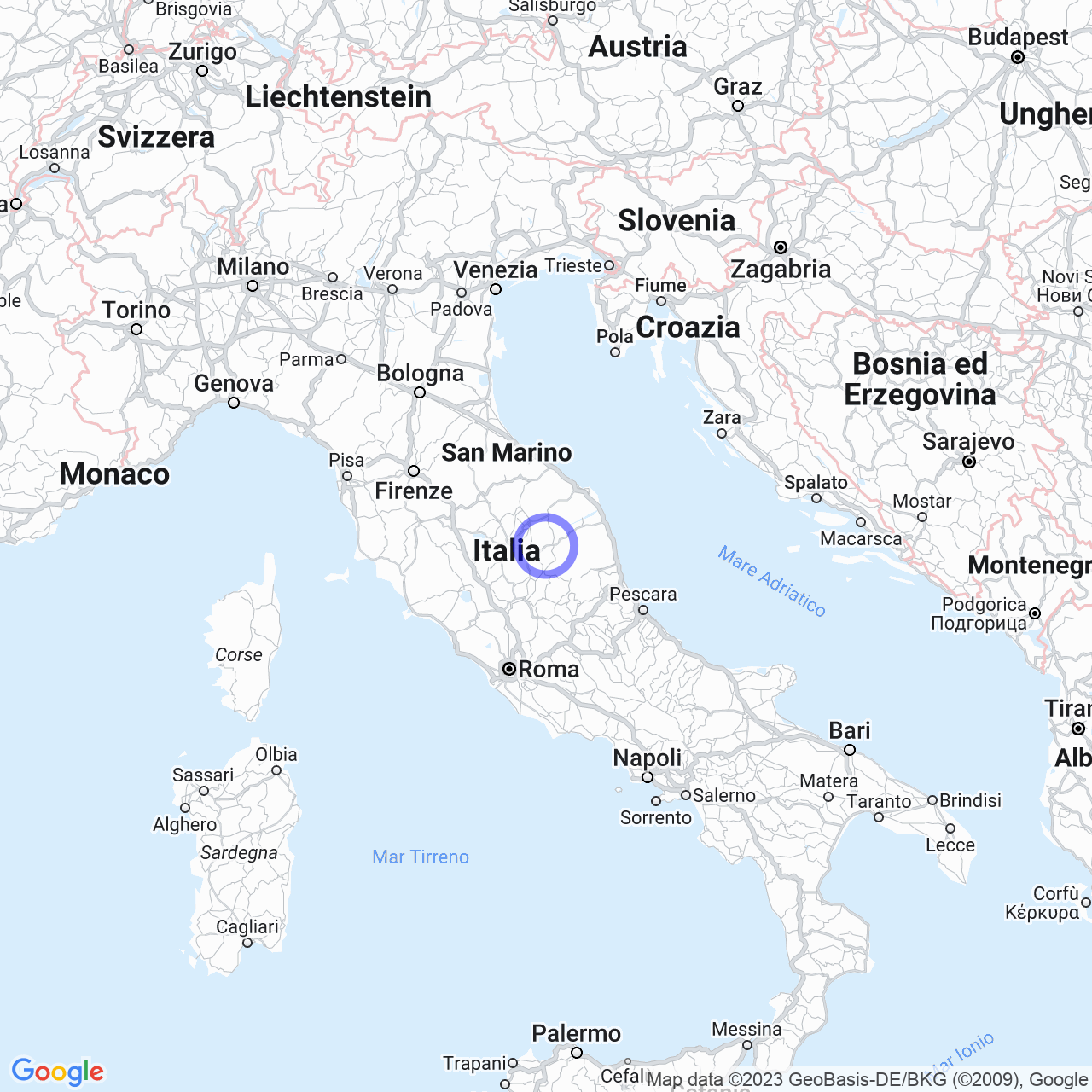 Mappa di Collecurti in Serravalle di Chienti