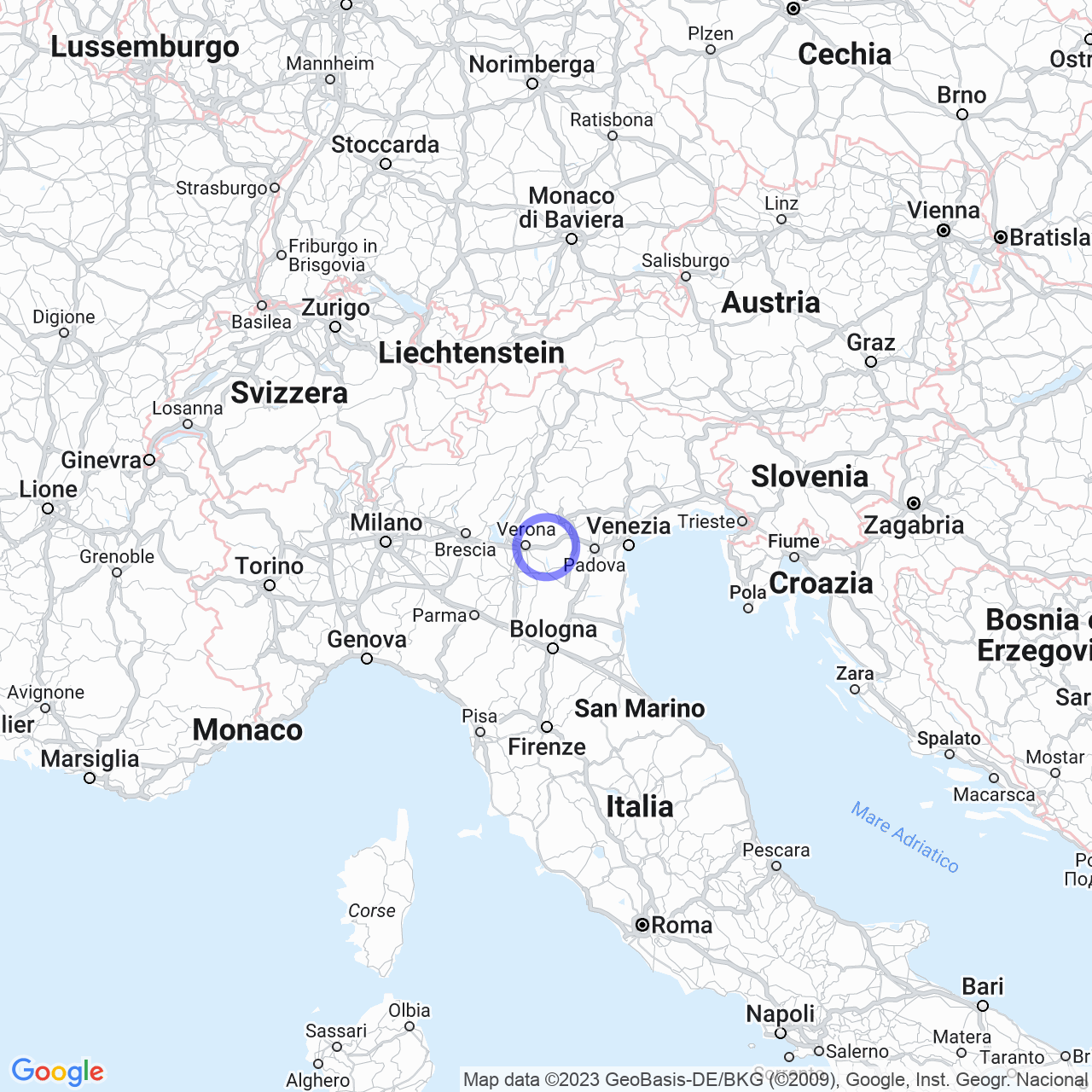 Mappa di Monte in Soave