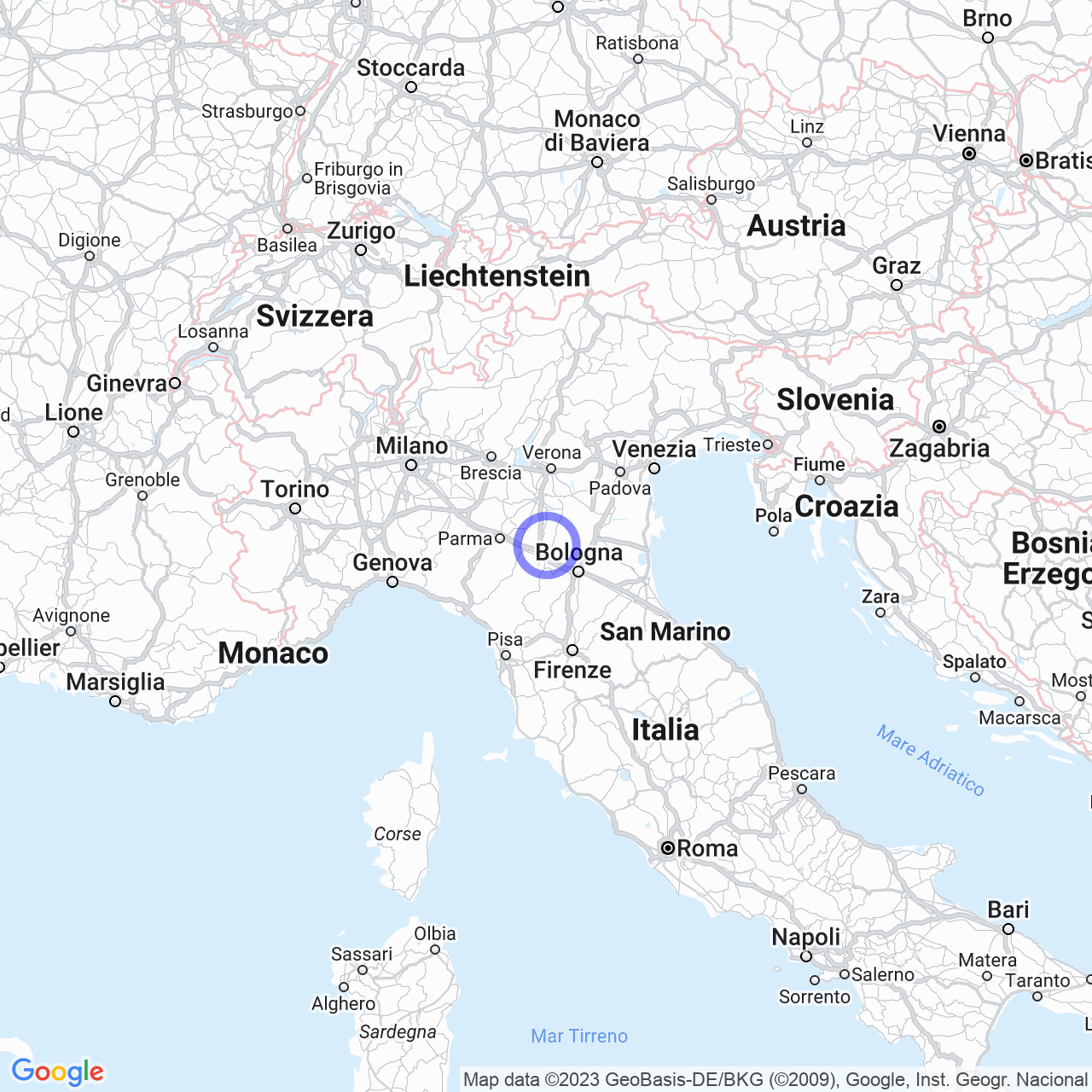 Mappa di Croce Lama in Soliera