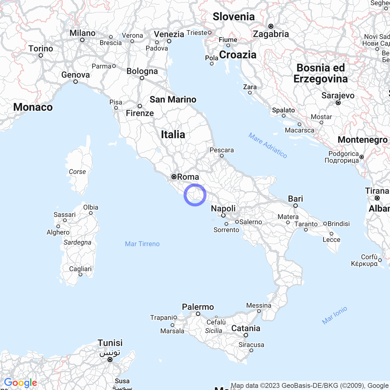 Mappa di Cotinole in Sonnino