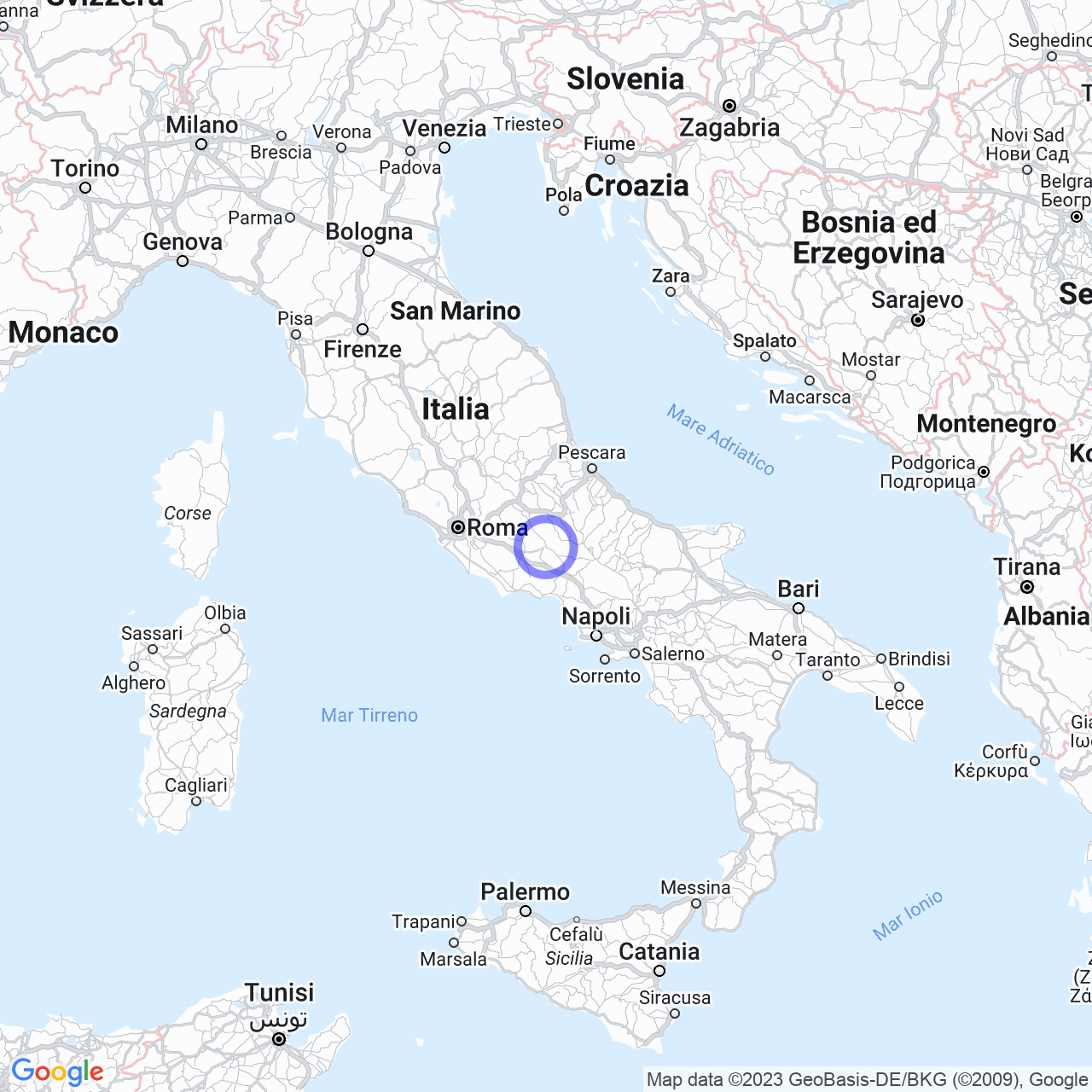 Mappa di L'annunziata in Sora