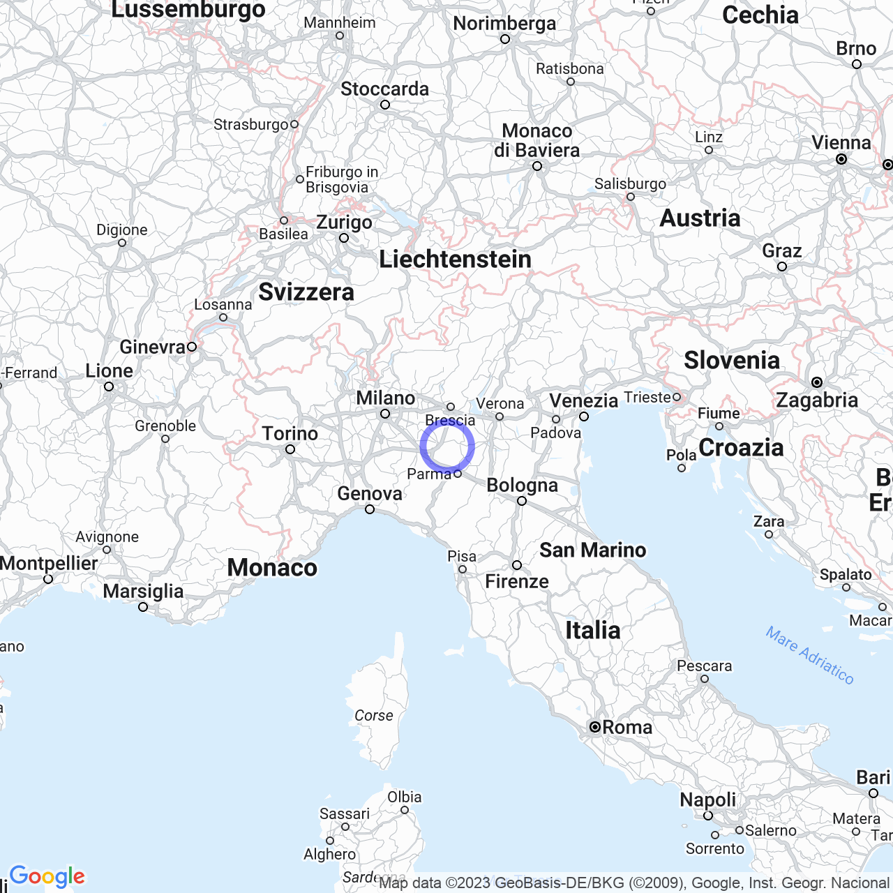 Mappa di Casaletto Nadalino in Sospiro