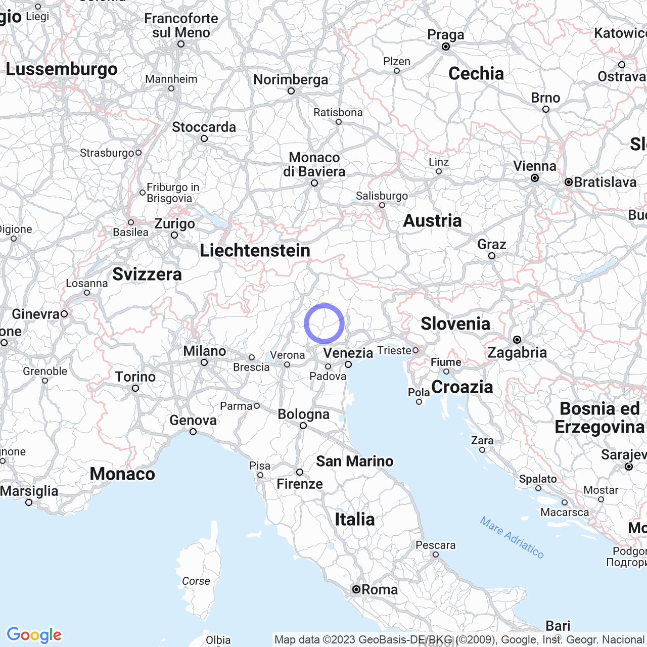 Mappa di Campagna in Sovramonte