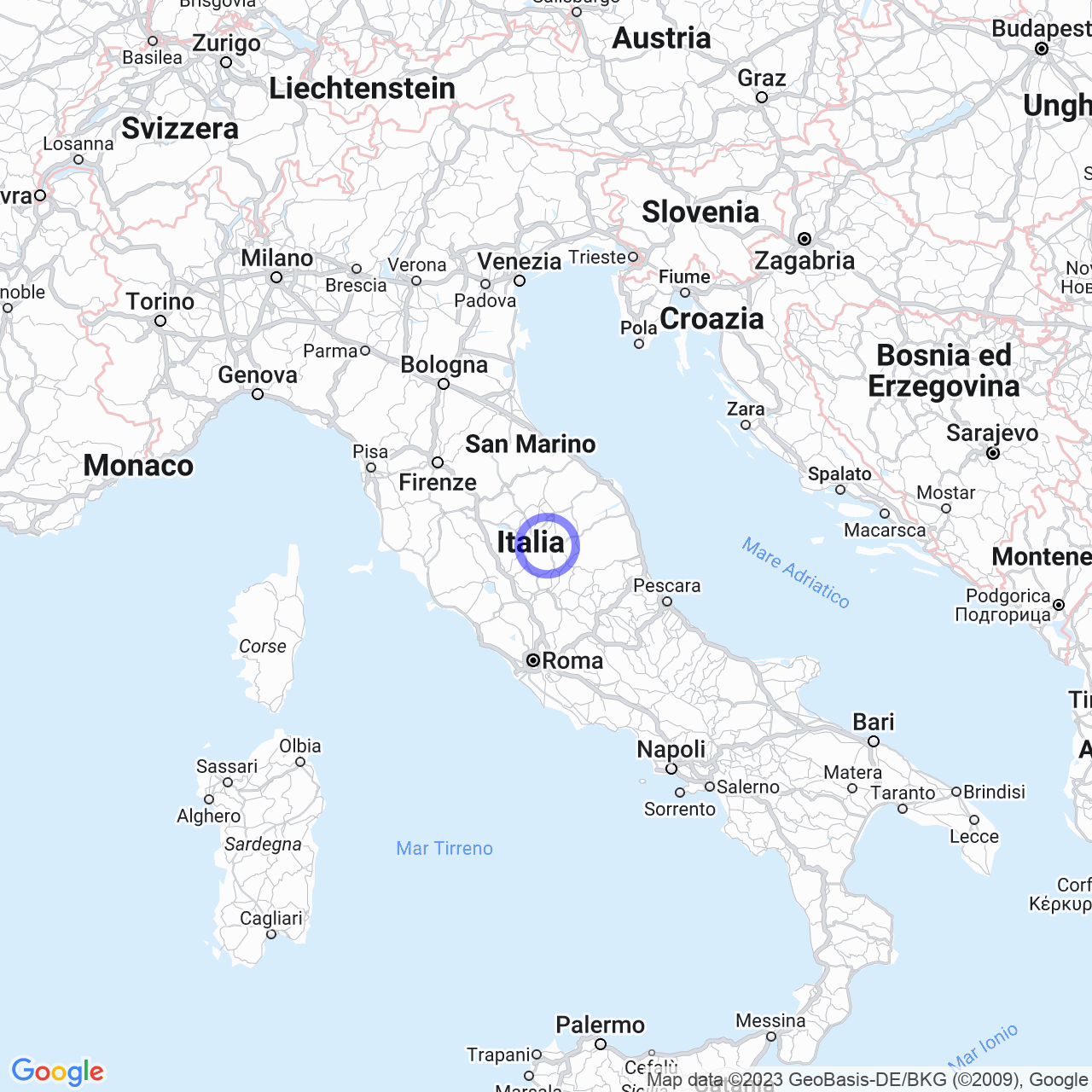 Mappa di Crocefisso in Spello