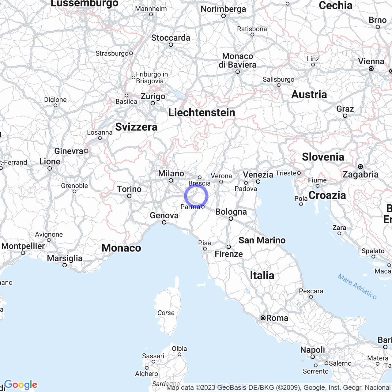 Mappa di Suore in Stagno Lombardo