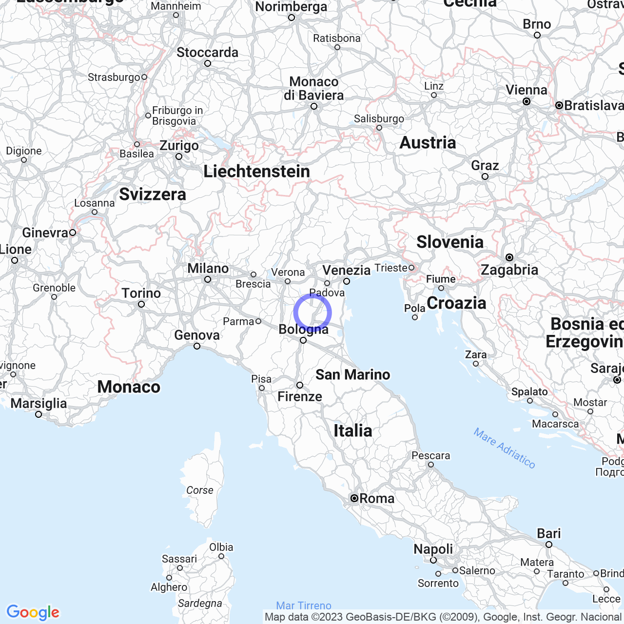 Mappa di Zampine in Stienta