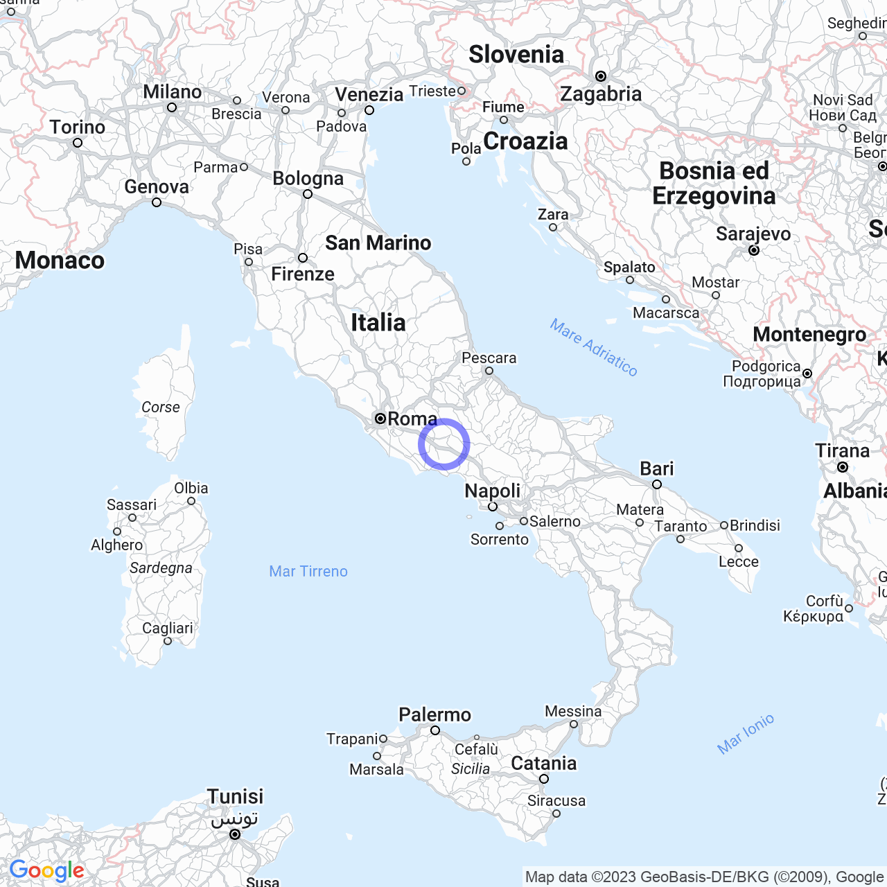 Mappa di Colle Martino in Strangolagalli