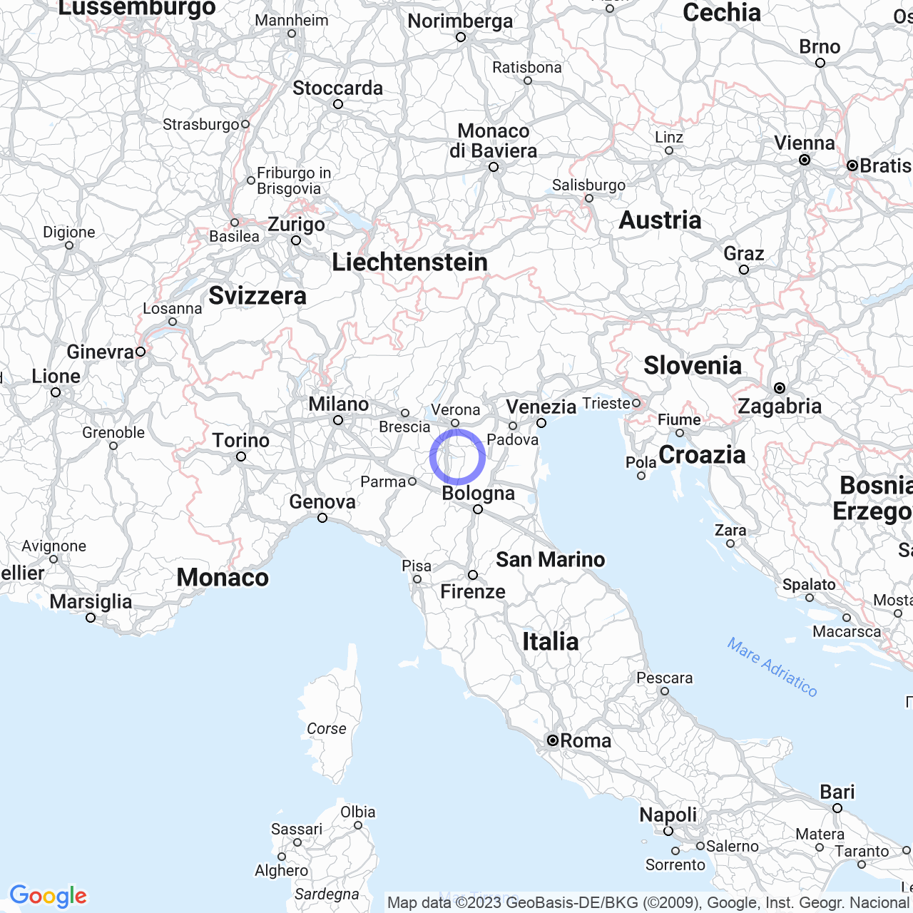 Mappa di Sacchetta-cà Vecchia in Sustinente