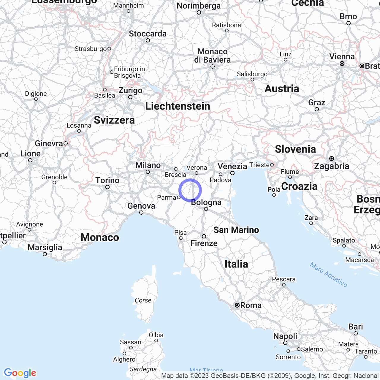 Mappa di Corte Gorizia in Suzzara