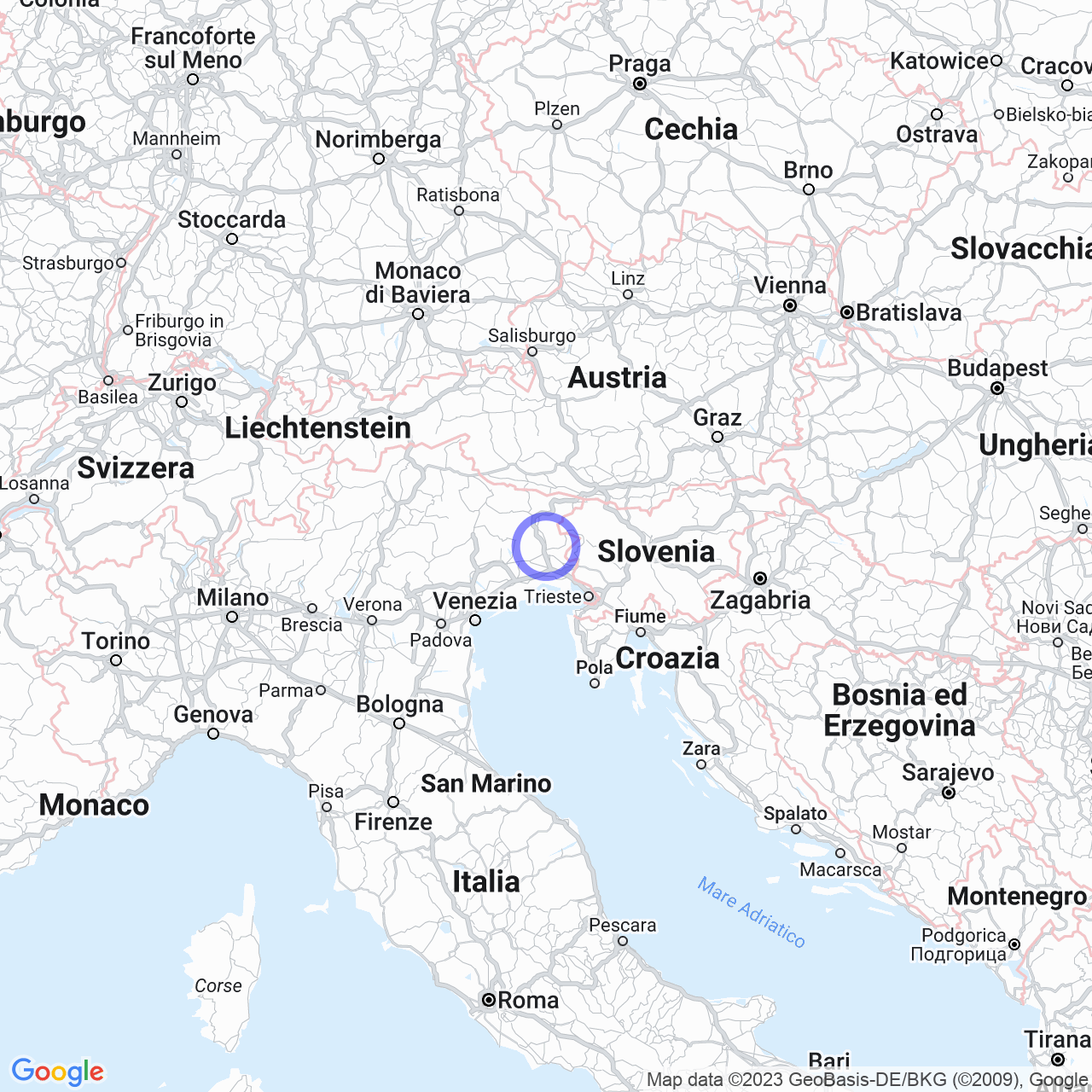 Mappa di Casello Autostradale in Tavagnacco