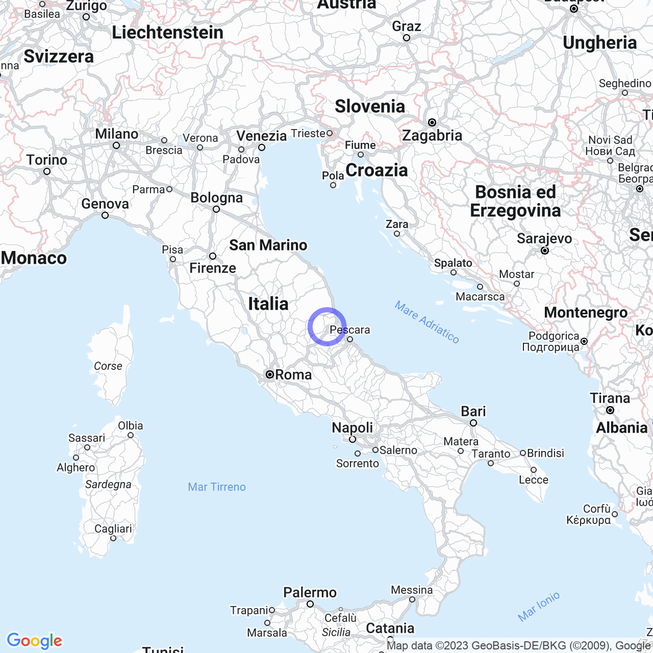 Mappa di Villa Falchini in Teramo