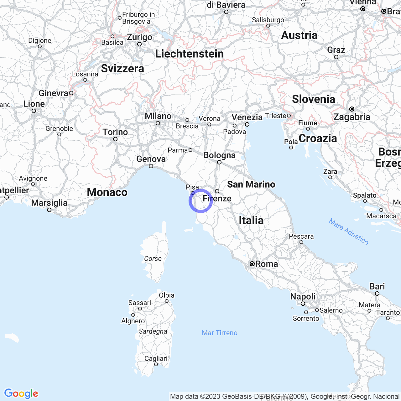 Mappa di Chientina in Terricciola