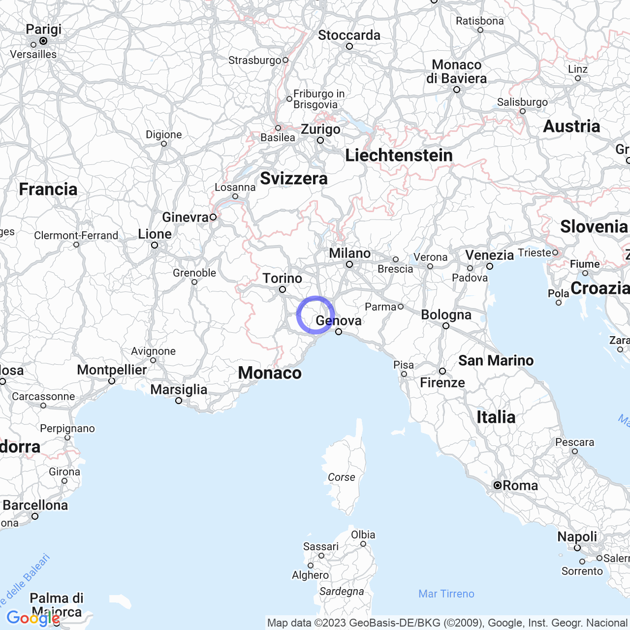 Mappa di Serra in Terzo