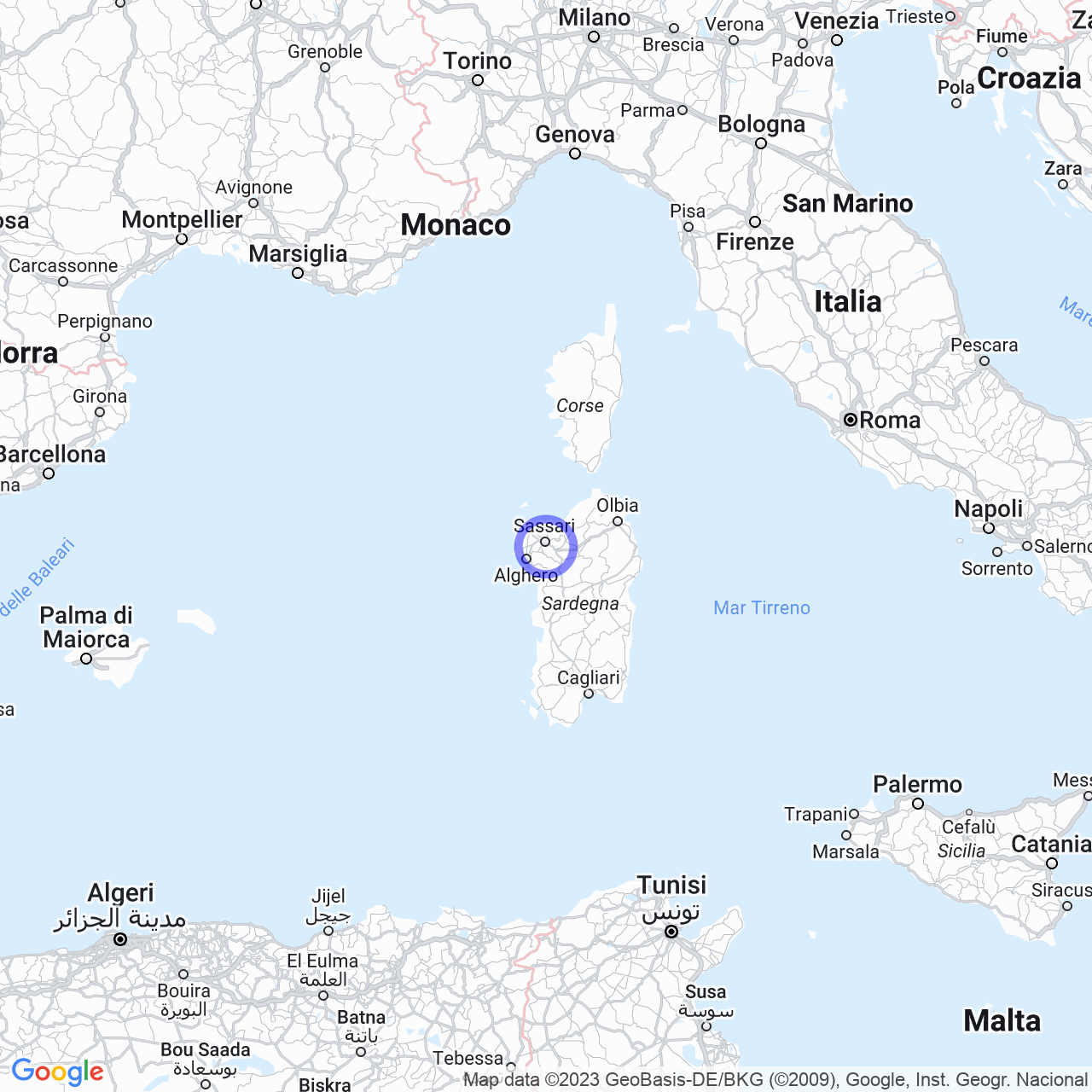 Tissi, the Mediterranean municipality of Sardinia.