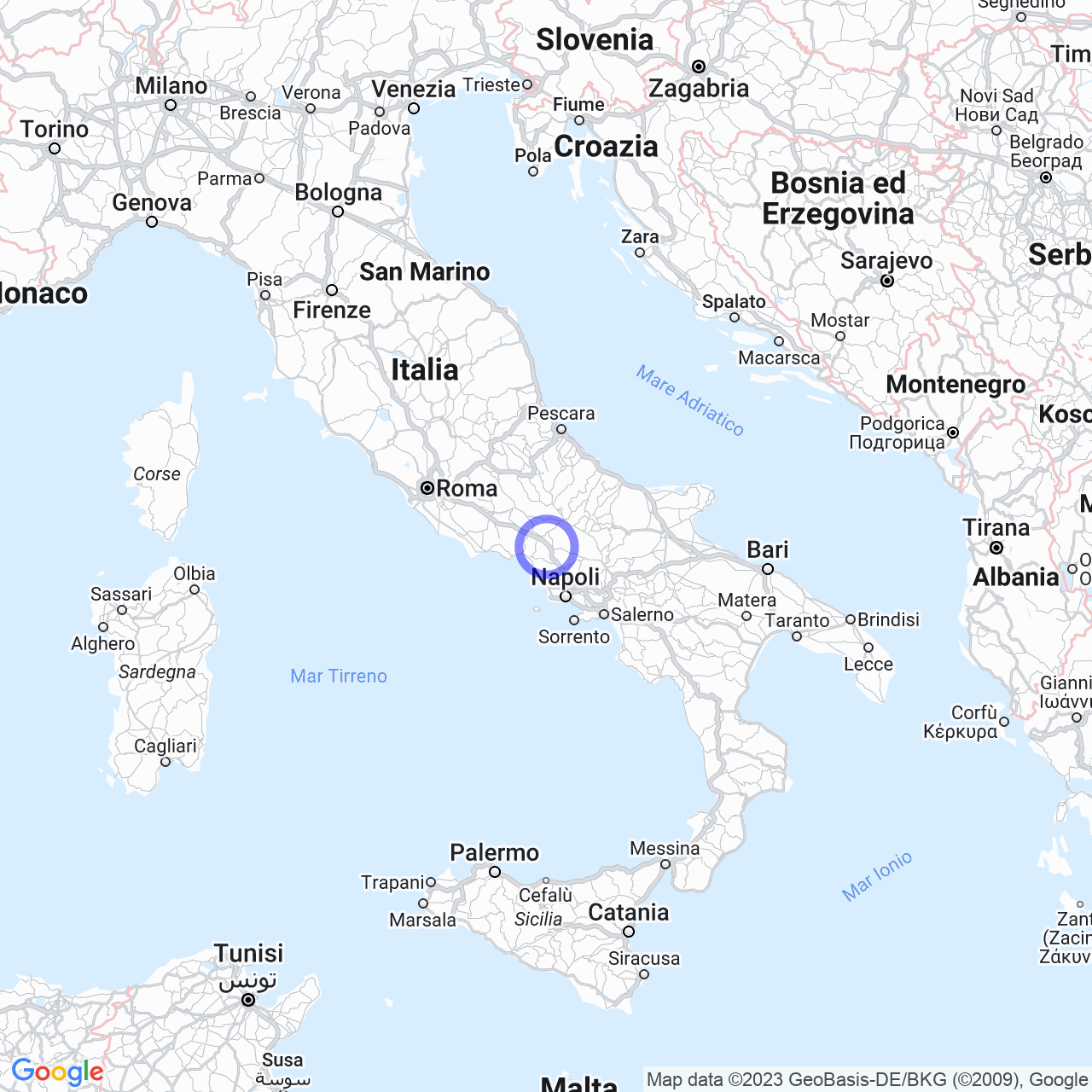 Mappa di Starze in Tora e Piccilli