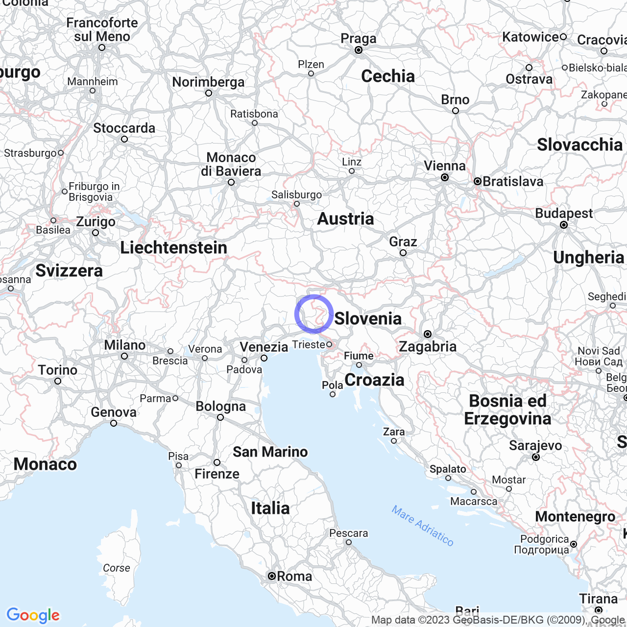 Mappa di Zona Industriale in Torreano