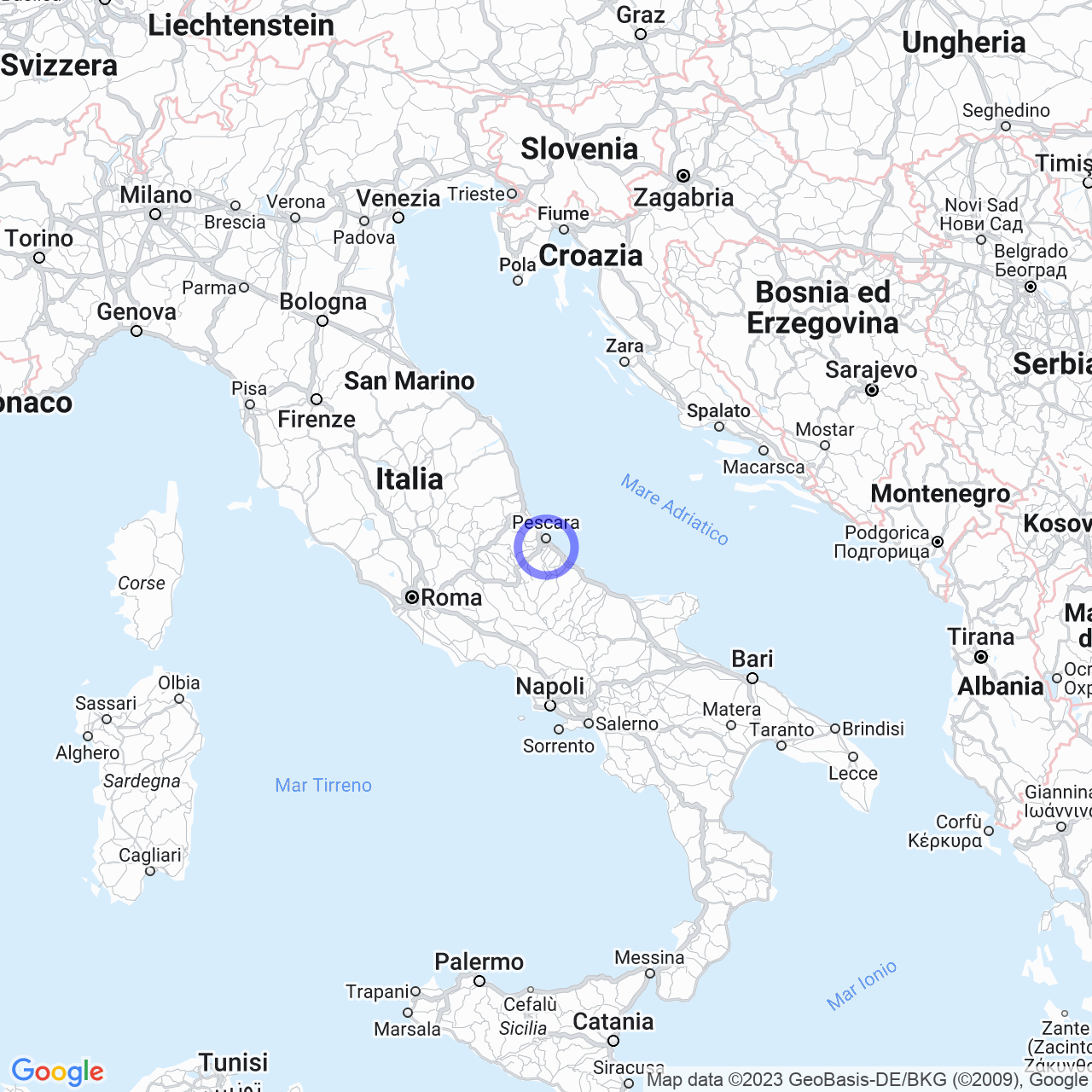 Mappa di Cianchetta in Torrevecchia Teatina