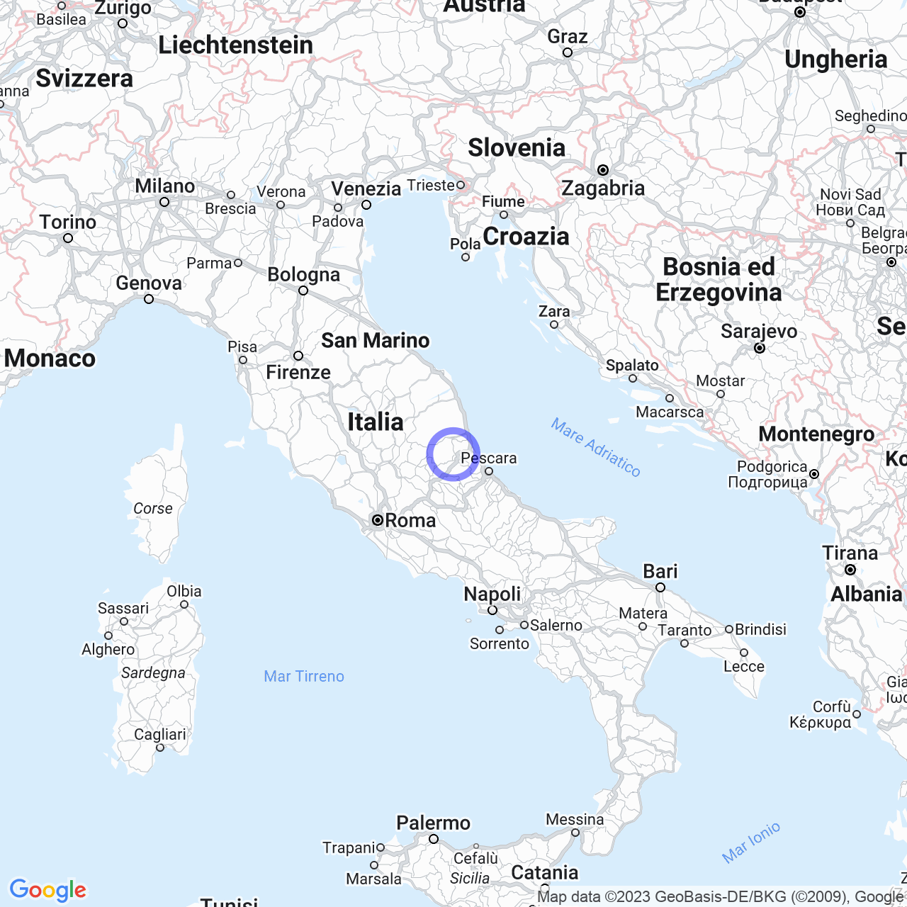 Mappa di Colle Fiorito in Torricella Sicura