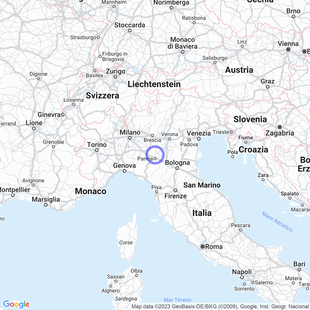 Mappa di San Siro di Torrile I in Torrile