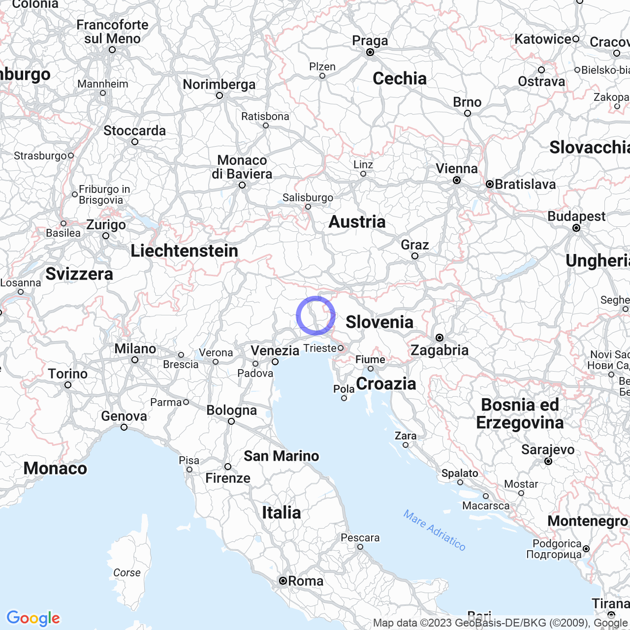 Mappa di Casali Montegrappa in Tricesimo