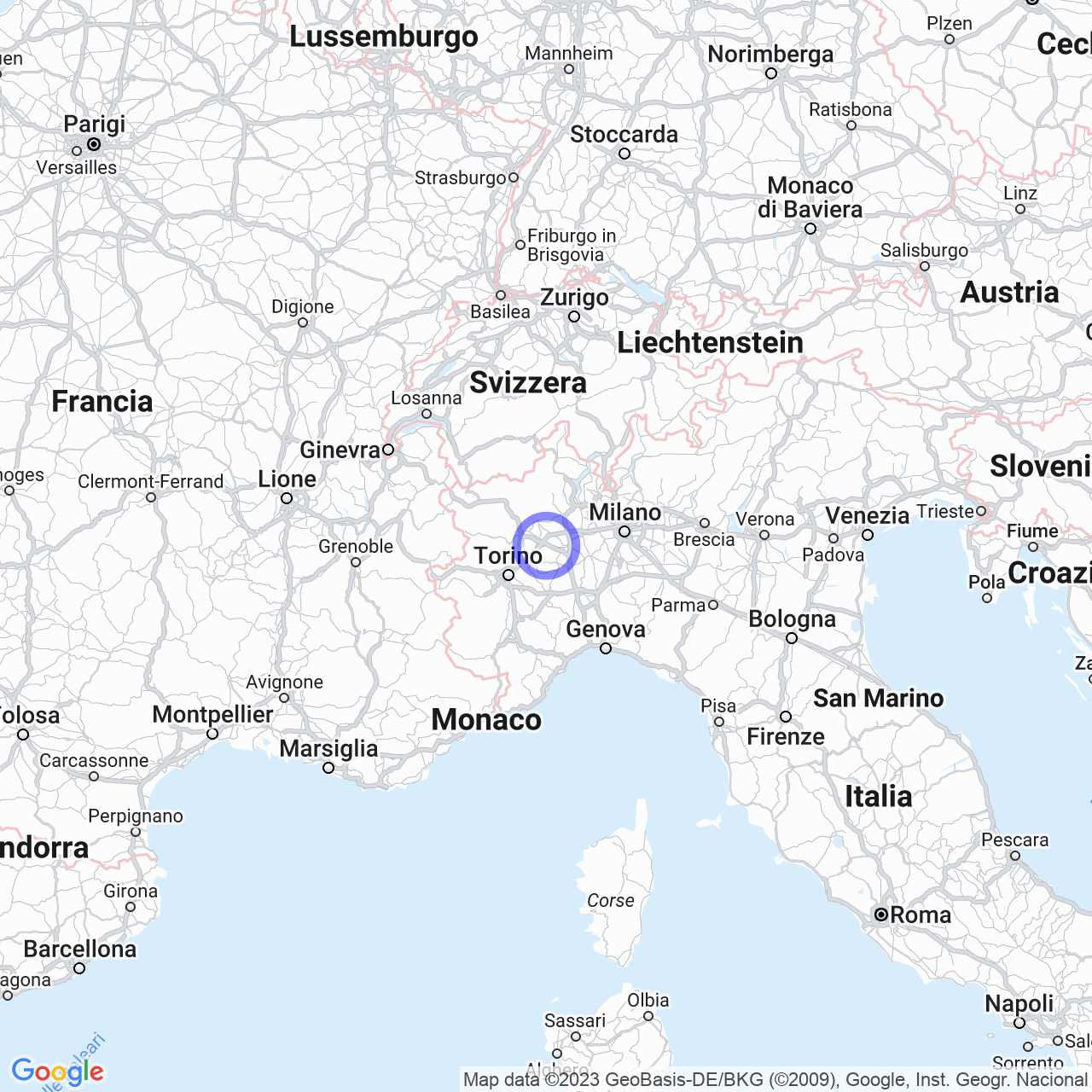 Mappa di Foglietta in Tronzano Vercellese