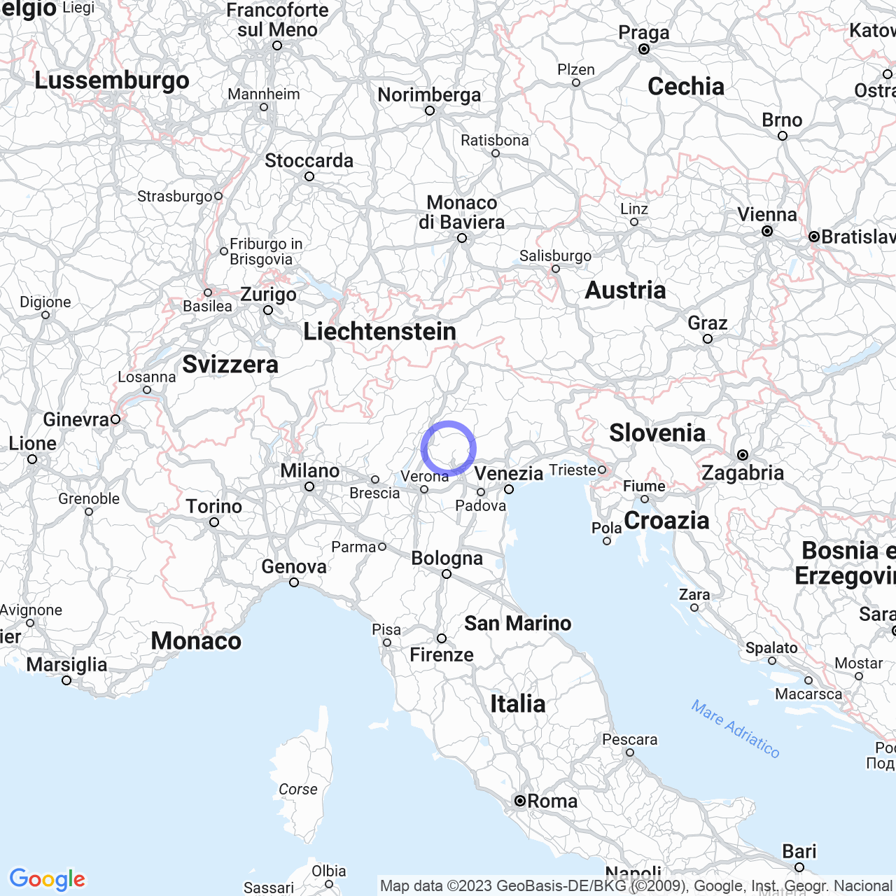 Mappa di Zona Artigianale e Industriale in Valdastico