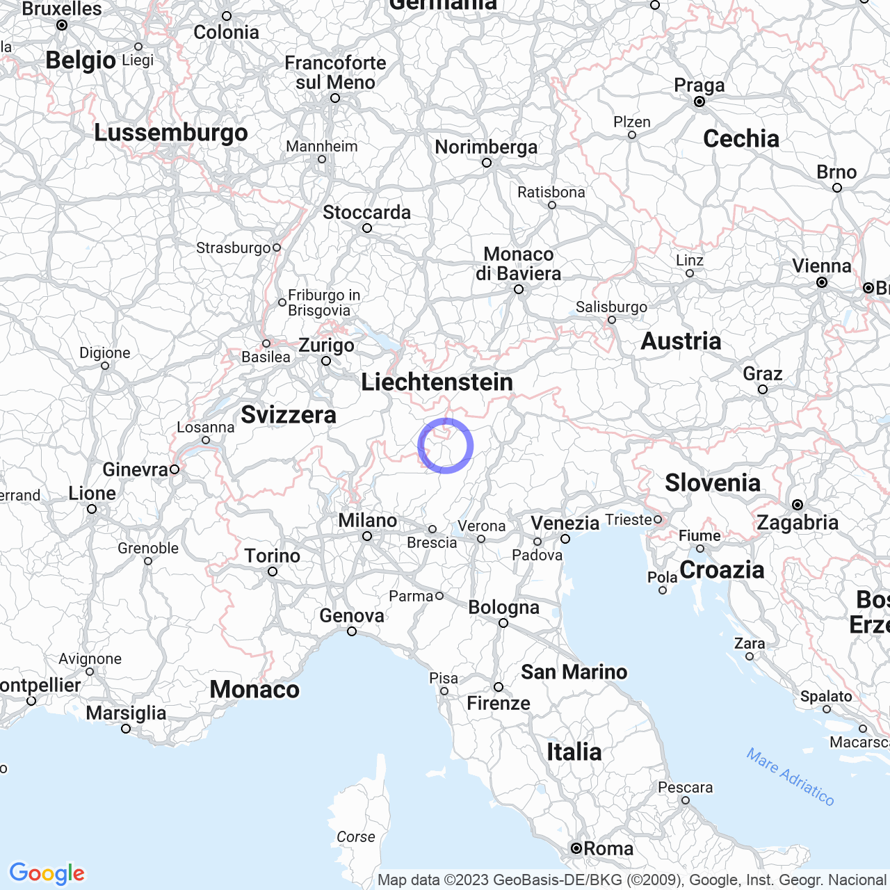 Mappa di San Gottardo in Valfurva