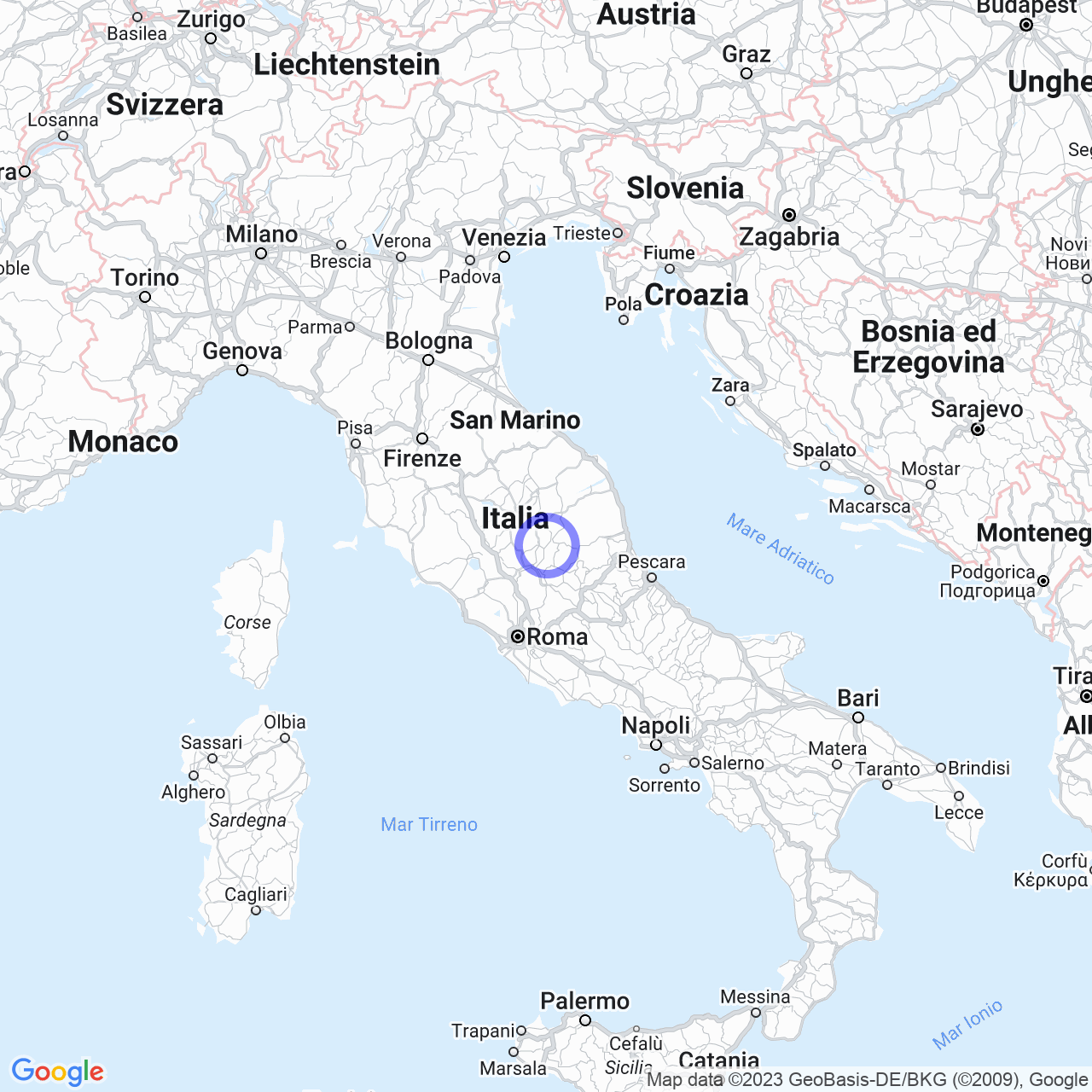 Mappa di Montefiorello in Vallo di Nera