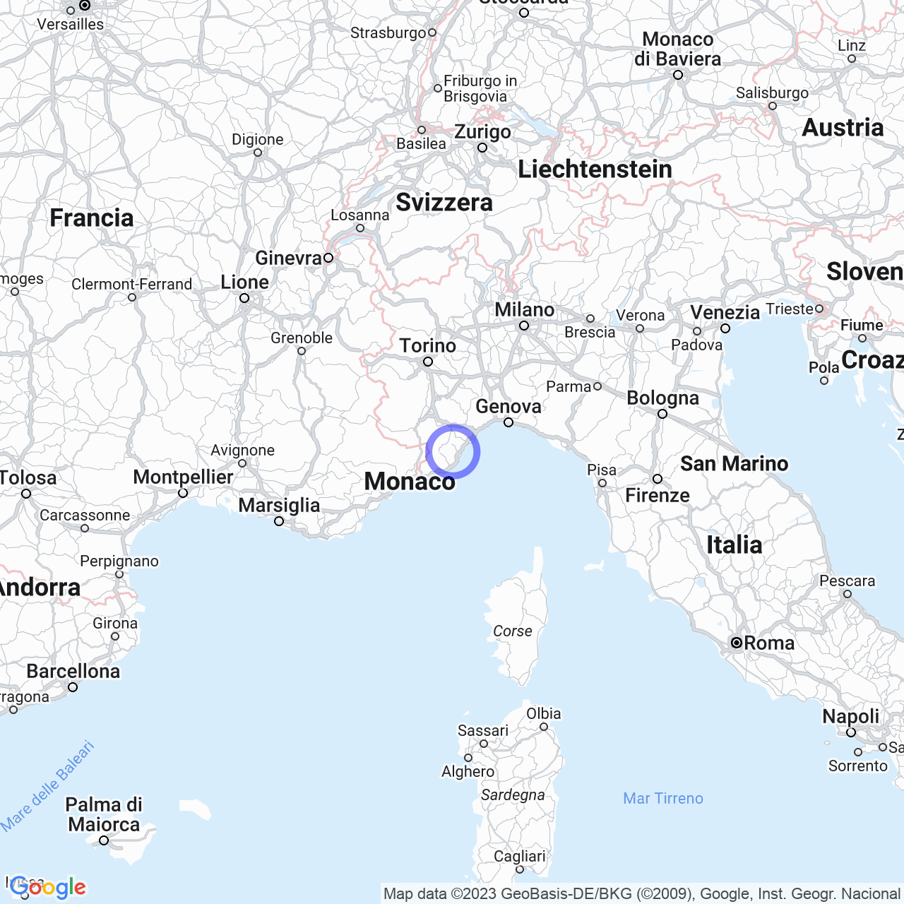 Mappa di Castellaro in Vendone