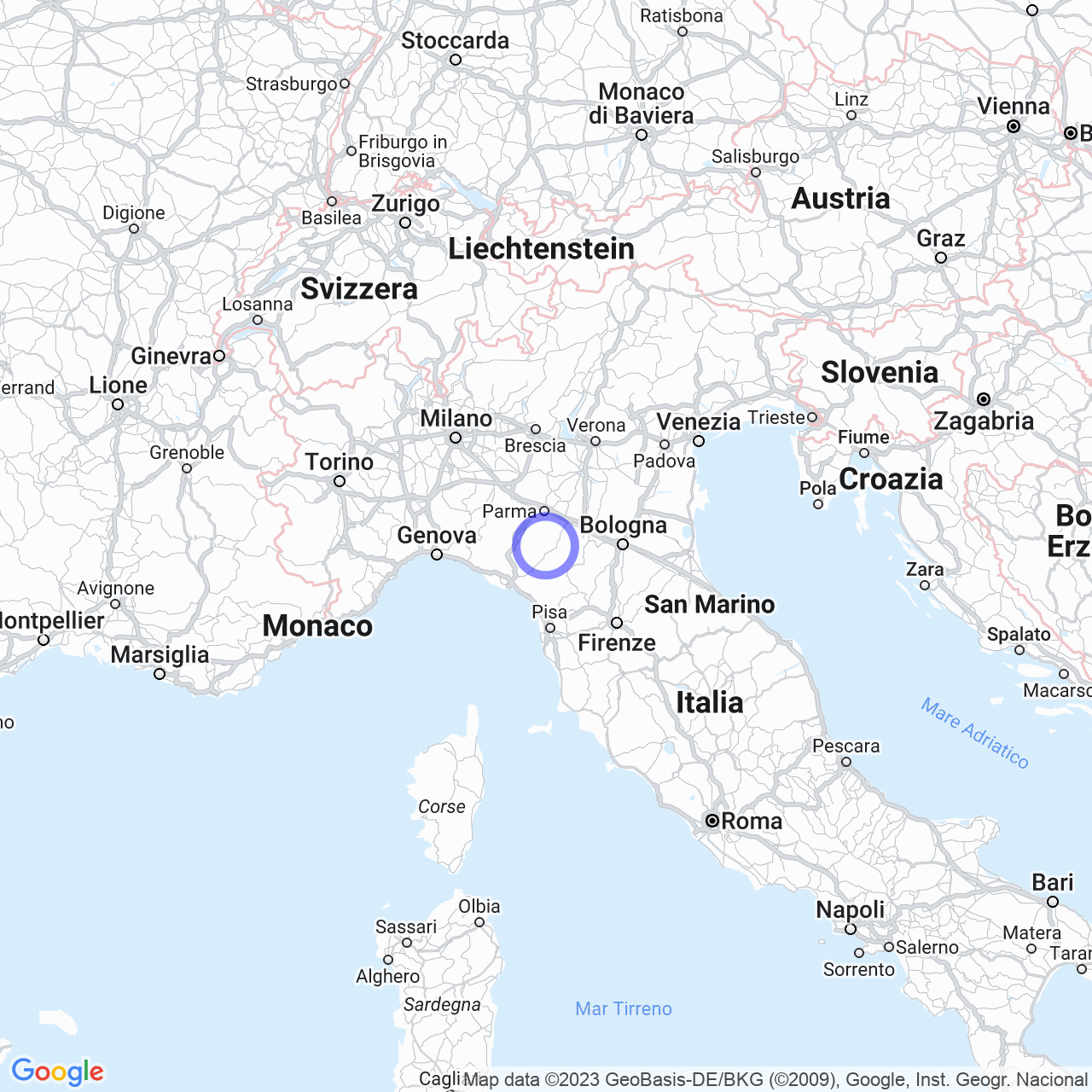 Mappa di Tizzolo in Vetto