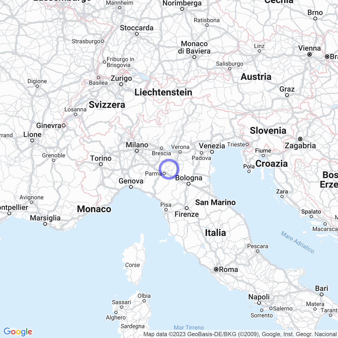 Mappa di Squarzanella in Viadana