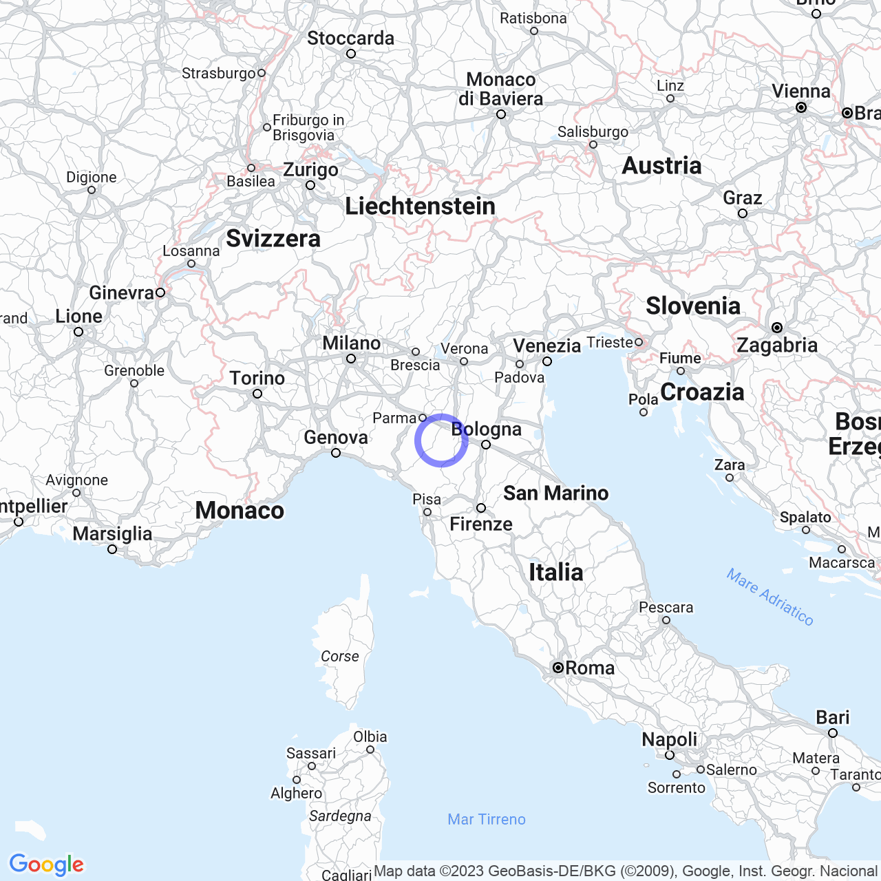 Mappa di Prediera in Viano