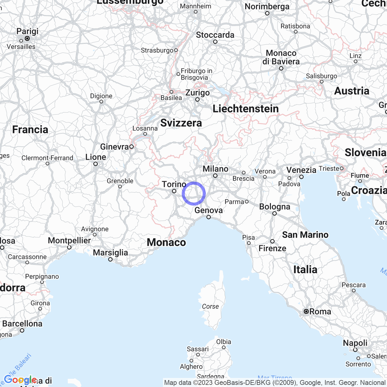 Mappa di Cascina Mongetto in Vignale Monferrato