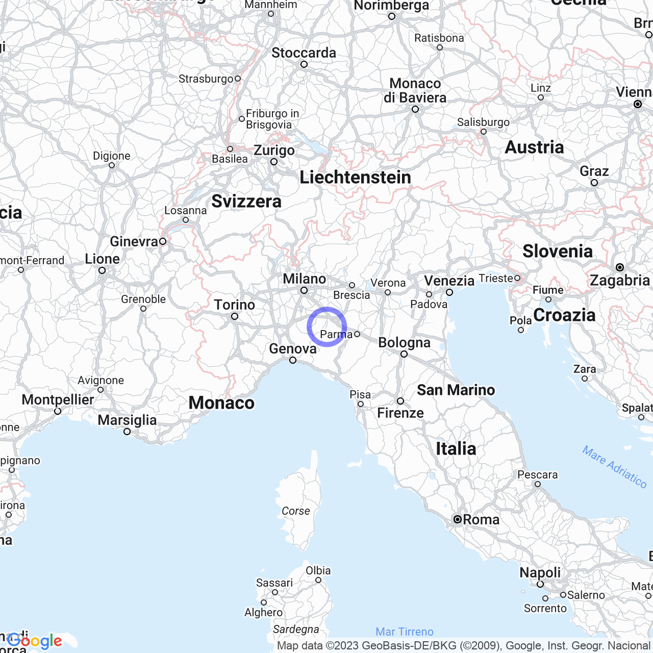 Mappa di Veano in Vigolzone