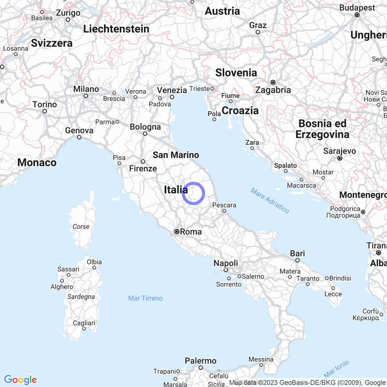 Mappa di Aschio in Visso