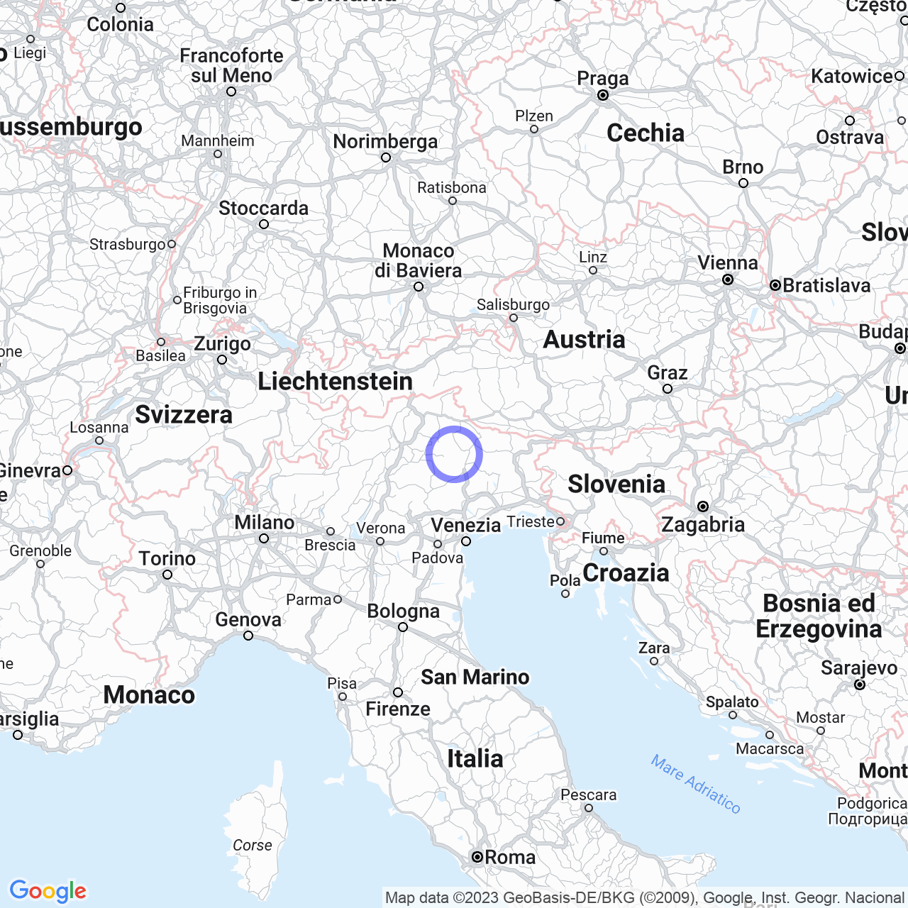 Mappa di Mareson-pecol in Zoldo Alto